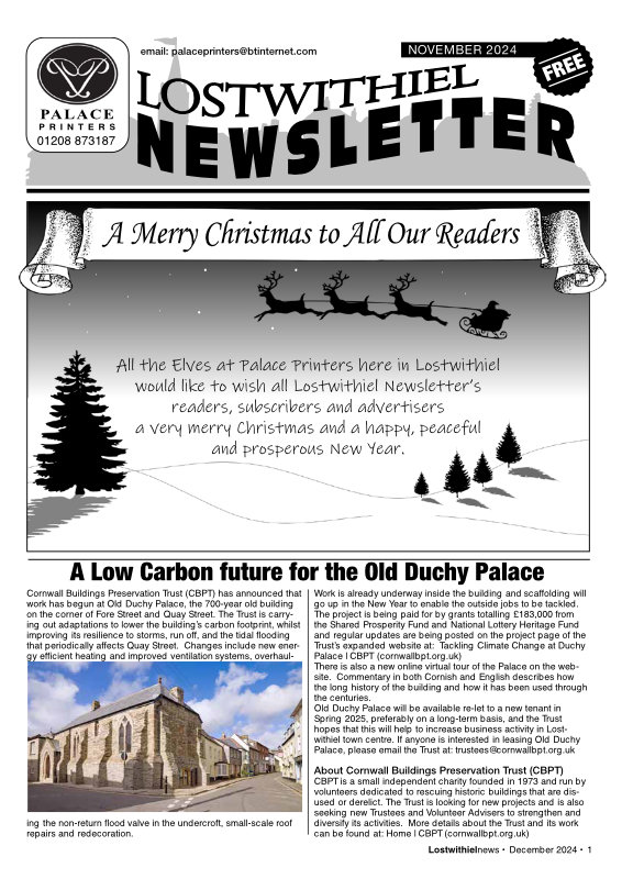 Lostwithiel Newsletter December 2024