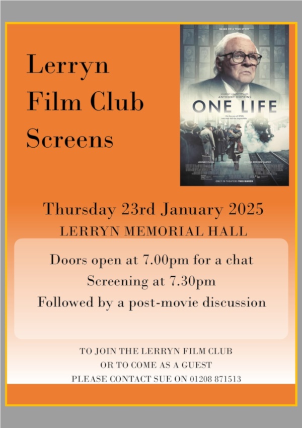 Lerryn Film Club:  Anthony Hopkins - One Life