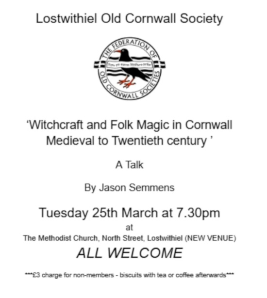 Talk: Witchcraft & Folk Magic in Cornwall 