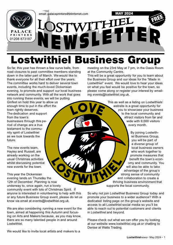 Lostwithiel Newsletter May 2024